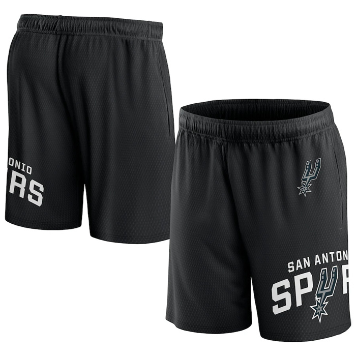 Men's San Antonio Spurs Black Free Throw Mesh Shorts Men's San Antonio Spurs Black Free Throw Mesh Shorts