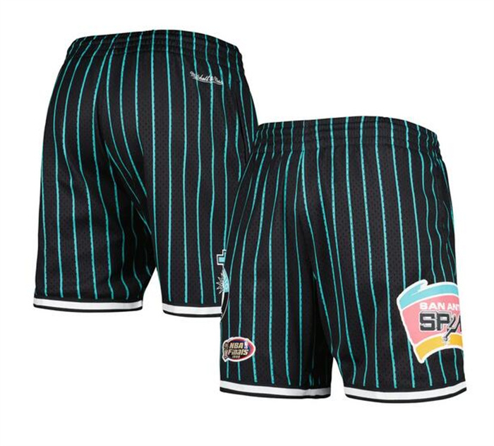 Men's San Antonio Spurs Black Mitchell & Ness Shorts (Run Small) Men's San Antonio Spurs Black Mitchell & Ness Shorts (Run Small)