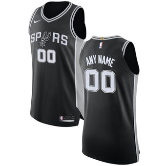 Men's San Antonio Spurs Nike Black Custom Jersey Men's San Antonio Spurs Nike Black Custom Jersey