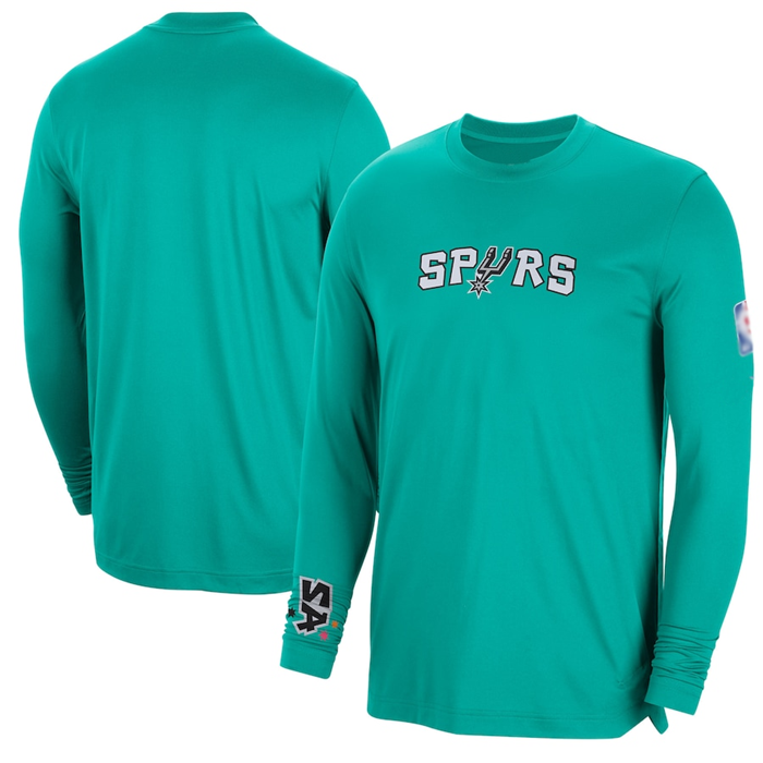 Men's San Antonio Spurs Teal 2022 23 City Edition Essential Expressive Long Sleeve T-Shirt