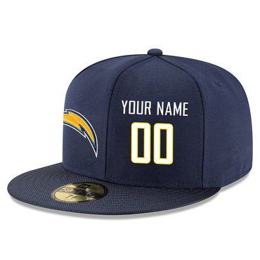 Men's San Diego Chargers Navy Color Snapback Custom Hat (Stitched any name&number) Men's San Diego Chargers Navy Color Snapback Custom Hat (Stitched any name&number)