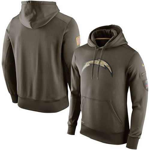 Men's San Diego Chargers Nike Olive Salute To Service KO Hoodie Men's San Diego Chargers Nike Olive Salute To Service KO Hoodie