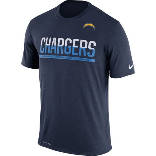 Men's San Diego Chargers Nike Practice Legend Performance T-Shirt Navy