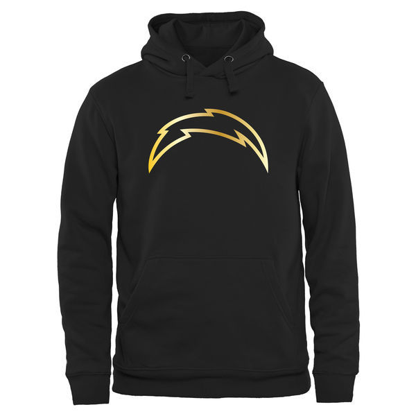 Men's San Diego Chargers Pro Line Black Gold Collection Pullover Hoodie Men's San Diego Chargers Pro Line Black Gold Collection Pullover Hoodie