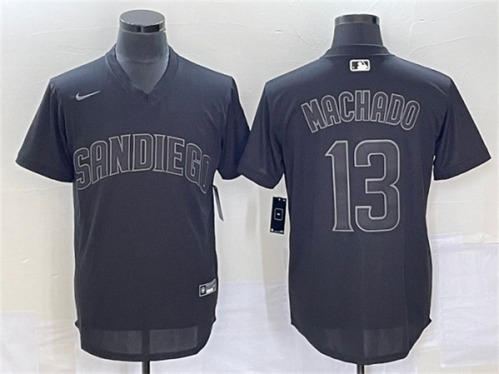 Men's San Diego Padres #13 Manny Machado Black Cool Base Stitched Jersey Men's San Diego Padres #13 Manny Machado Black Cool Base Stitched Jersey