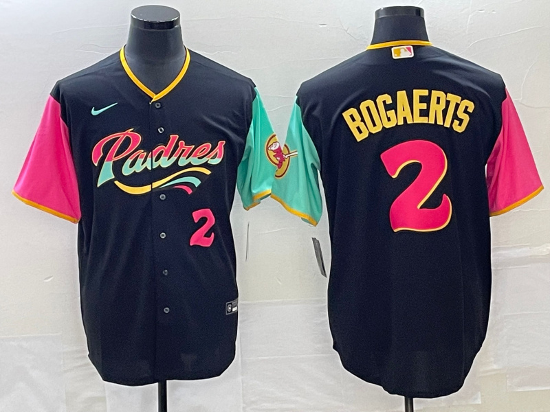 Men's San Diego Padres #2 Xander Bogaerts 2022 Black City Connect With Patch Cool Base Stitched Baseball Jersey Men's San Diego Padres #2 Xander Bogaerts 2022 Black City Connect With Patch Cool Base Stitched Baseball Jersey