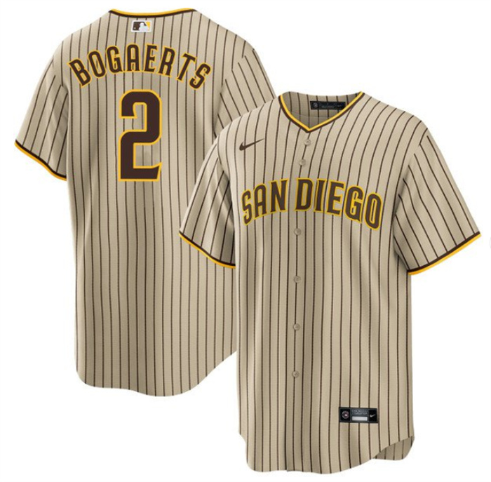 Men's San Diego Padres #2 Xander Bogaerts Tan Cool Base Stitched Baseball Jersey Men's San Diego Padres #2 Xander Bogaerts Tan Cool Base Stitched Baseball Jersey