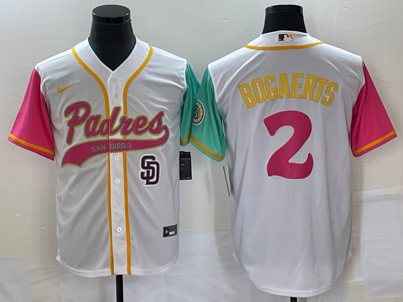 Men's San Diego Padres #2 Xander Bogaerts White City Connect Cool Base With Patch Stitched Baseball Jersey Men's San Diego Padres #2 Xander Bogaerts White City Connect Cool Base With Patch Stitched Baseball Jersey