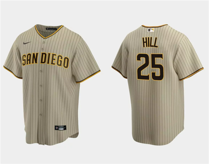Men's San Diego Padres #25 Tim Hill Tan Cool Base Stitched Jersey Men's San Diego Padres #25 Tim Hill Tan Cool Base Stitched Jersey