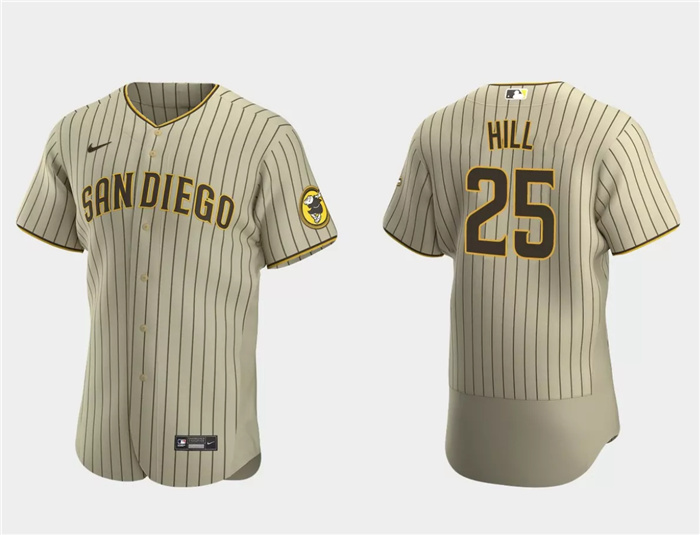 Men's San Diego Padres #25 Tim Hill Tan Flex Base Stitched Baseball Jersey Men's San Diego Padres #25 Tim Hill Tan Flex Base Stitched Baseball Jersey