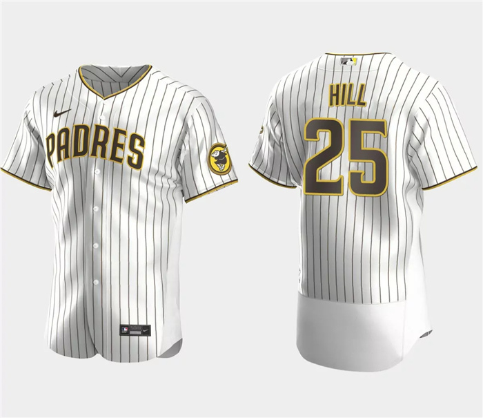 Men's San Diego Padres #25 Tim Hill White Flex Base Stitched Baseball Jersey Men's San Diego Padres #25 Tim Hill White Flex Base Stitched Baseball Jersey