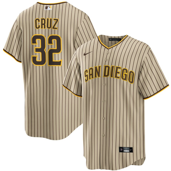 Men's San Diego Padres #32 Nelson Cruz Tan Cool Base Stitched Jersey Men's San Diego Padres #32 Nelson Cruz Tan Cool Base Stitched Jersey