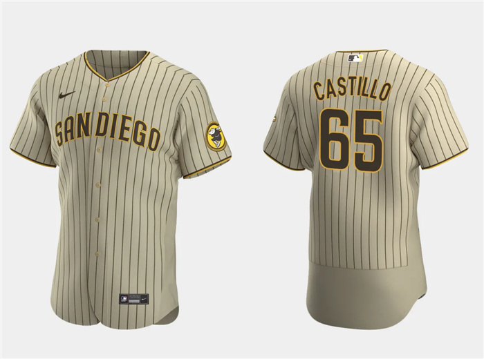 Men's San Diego Padres #65 José Castillo Tan Flex Base Stitched Baseball Jersey