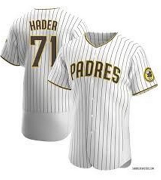 Men's San Diego Padres #71 HADER White Flex Base Stitched Baseball Jersey Men's San Diego Padres #71 HADER White Flex Base Stitched Baseball Jersey