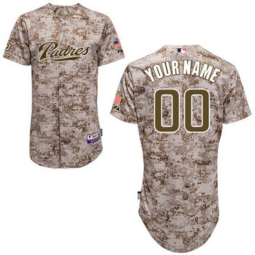 Men's San Diego Padres Authentic Custom US Military Day Camo Baeball Jersey Men's San Diego Padres Authentic Custom US Military Day Camo Baeball Jersey