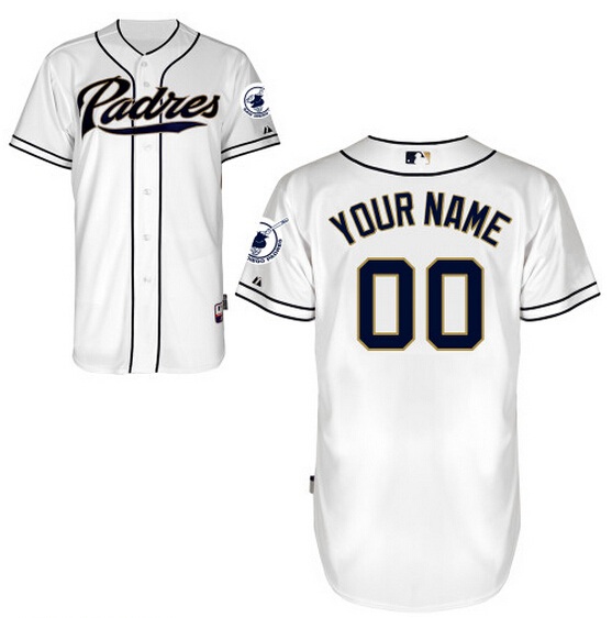 Men's San Diego Padres Authentic Personalized Home White MLB Jersey Cheap Men's San Diego Padres Authentic Personalized Home White MLB Jersey Cheap