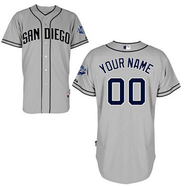 Men's San Diego Padres Authentic Personalized Road Gray Baseball Jersey Men's San Diego Padres Authentic Personalized Road Gray Baseball Jersey