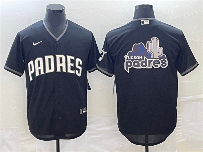 Men's San Diego Padres Black Team Big Logo Cool Base Stitched Baseball Jersey Men's San Diego Padres Black Team Big Logo Cool Base Stitched Baseball Jersey