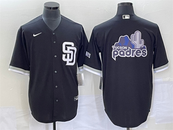 Men's San Diego Padres Black Team Big Logo Cool Base Stitched Baseball Jersey S Men's San Diego Padres Black Team Big Logo Cool Base Stitched Baseball Jersey S