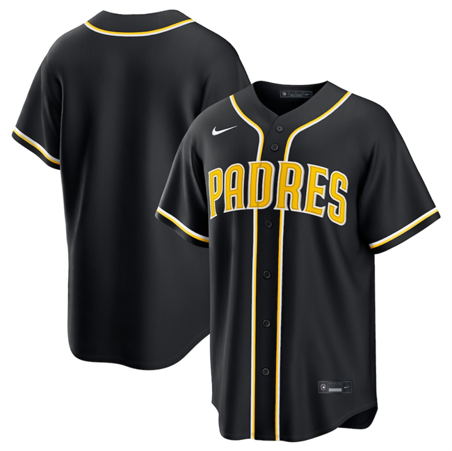 Men's San Diego Padres Blank 2026 Fashion Replica Black Out Stitched Baseball Jersey Men's San Diego Padres Blank 2026 Fashion Replica Black Out Stitched Baseball Jersey