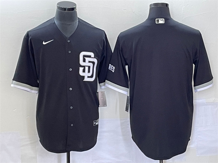 Men's San Diego Padres Blank Black Cool Base Stitched Baseball Jersey Men's San Diego Padres Blank Black Cool Base Stitched Baseball Jersey