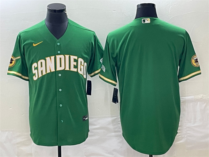 Men's San Diego Padres Blank Green Cool Base Stitched Baseball Jersey Men's San Diego Padres Blank Green Cool Base Stitched Baseball Jersey
