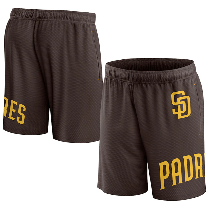 Men's San Diego Padres Brown Clincher Mesh Shorts Men's San Diego Padres Brown Clincher Mesh Shorts