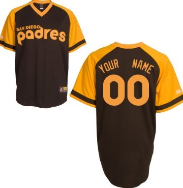 Men's San Diego Padres Customized Coffee Jersey Men's San Diego Padres Customized Coffee Jersey