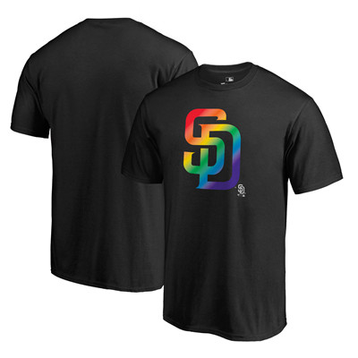 Men's San Diego Padres Fanatics Branded Black Big & Tall Pride T-Shirt Men's San Diego Padres Fanatics Branded Black Big & Tall Pride T-Shirt
