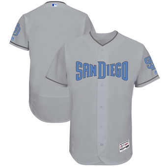 Men's San Diego Padres Majestic Gray Father's Day FlexBase Team Jersey
