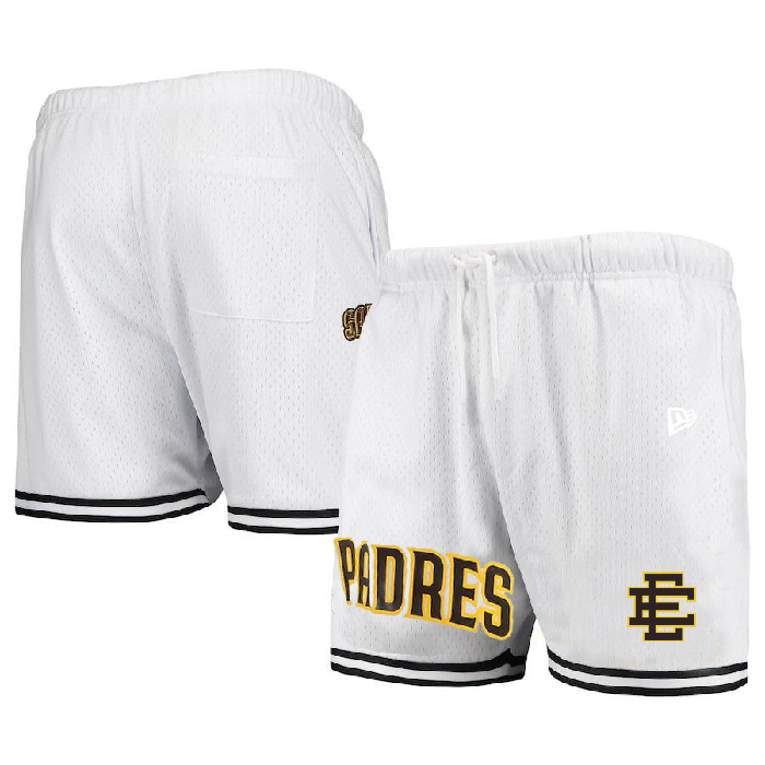 Men's San Diego Padres White Mesh Shorts Men's San Diego Padres White Mesh Shorts