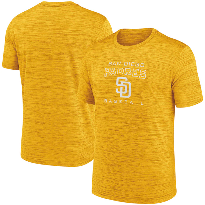 Men's San Diego Padres Yellow Velocity Practice Performance T-Shirt Men's San Diego Padres Yellow Velocity Practice Performance T-Shirt