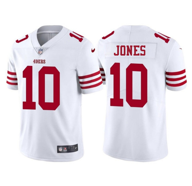 Men's San Francisco 49ers #10 Mac Jones White 2025 Vapor Untouchable Limited Stitched Football Jersey