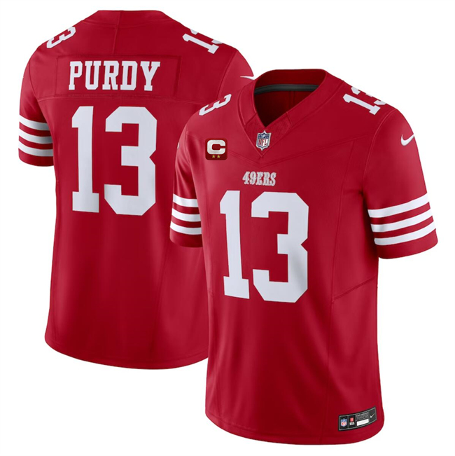 Men's San Francisco 49ers #13 Brock Purdy Red 2024 F.U.S.E. With 2-Star C Patch Vapor Limited Jersey Men's San Francisco 49ers #13 Brock Purdy Red 2024 F.U.S.E. With 2-Star C Patch Vapor Limited Jersey