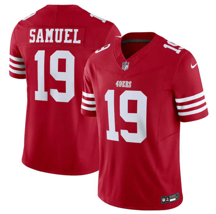 Men's San Francisco 49ers #19 Deebo Samuel Red 2023 F.U.S.E. Vapor Untouchable Limited Stitched Football Jersey Men's San Francisco 49ers #19 Deebo Samuel Red 2023 F.U.S.E. Vapor Untouchable Limited Stitched Football Jersey