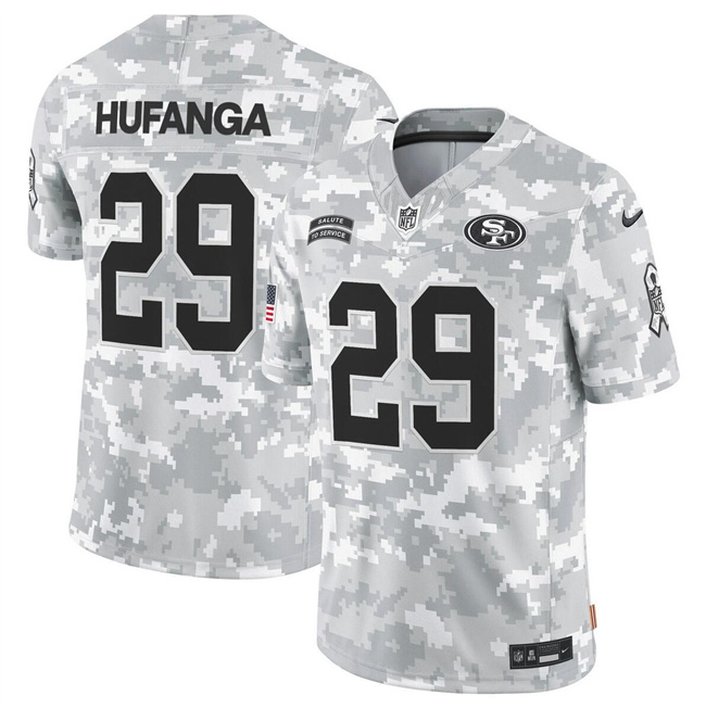 Men's San Francisco 49ers #29 Talanoa Hufanga 2024 F.U.S.E Arctic Camo Salute To Service Limited Stitched Football Jersey Men's San Francisco 49ers #29 Talanoa Hufanga 2024 F.U.S.E Arctic Camo Salute To Service Limited Stitched Football Jersey