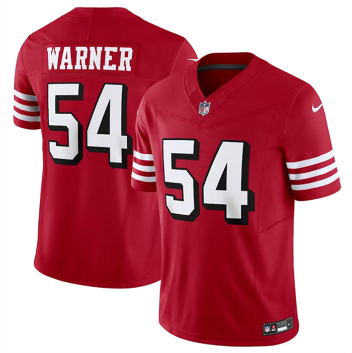 Men's San Francisco 49ers #54 Fred Warner New Red 2023 F.U.S.E. Vapor Untouchable Limited Stitched Football Jersey Men's San Francisco 49ers #54 Fred Warner New Red 2023 F.U.S.E. Vapor Untouchable Limited Stitched Football Jersey