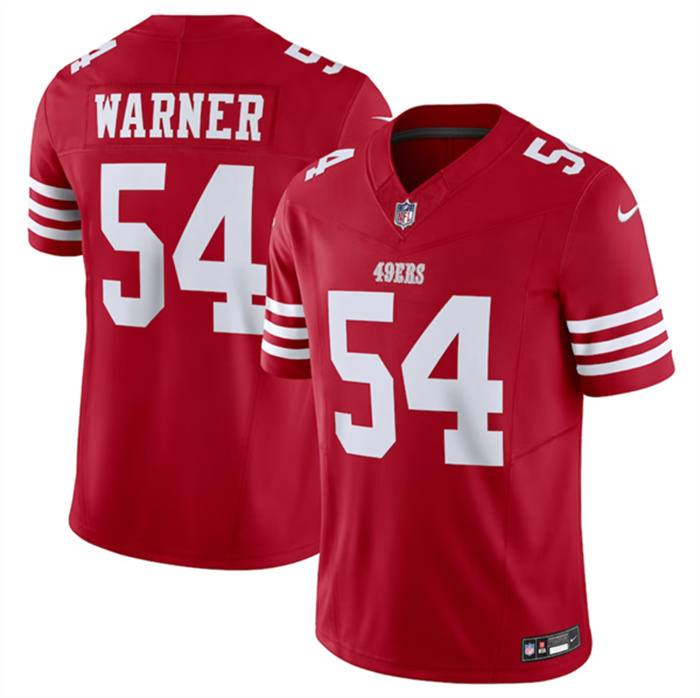 Men's San Francisco 49ers #54 Fred Warner Red 2023 F.U.S.E. Vapor Untouchable Limited Stitched Football Jersey Men's San Francisco 49ers #54 Fred Warner Red 2023 F.U.S.E. Vapor Untouchable Limited Stitched Football Jersey