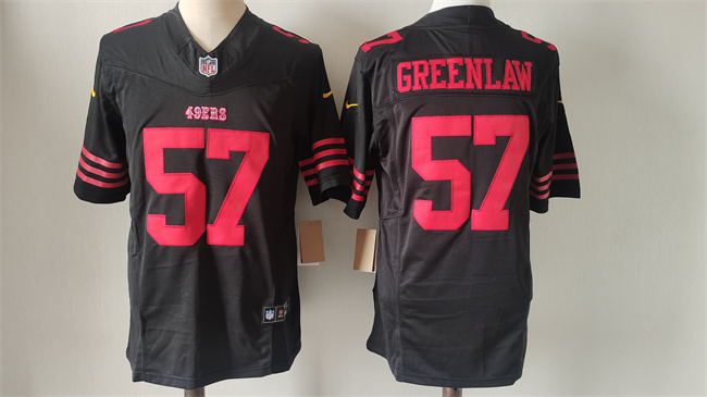 Men's San Francisco 49ers #57 Dre Greenlaw Black 2024 F.U.S.E. Vapor Untouchable Limited Stitched Football Jersey Men's San Francisco 49ers #57 Dre Greenlaw Black 2024 F.U.S.E. Vapor Untouchable Limited Stitched Football Jersey