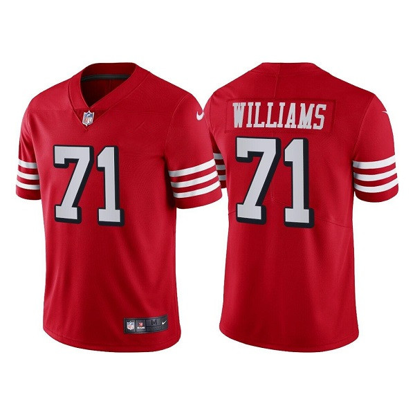 Men's San Francisco 49ers #71 Trent Williams Red Vapor Untouchable Limited Stitched Football Jersey Men's San Francisco 49ers #71 Trent Williams Red Vapor Untouchable Limited Stitched Football Jersey