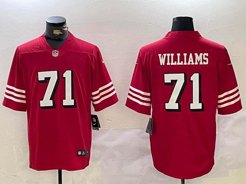 Men's San Francisco 49ers #71 Trent Williams Red Vapor Untouchable Limited Stitched Football Jersey 1 Men's San Francisco 49ers #71 Trent Williams Red Vapor Untouchable Limited Stitched Football Jersey 1
