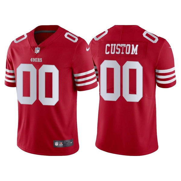 Men's San Francisco 49ers Active Player Custom 2022 New Scarlet Vapor Untouchable Stitched Football Jersey Men's San Francisco 49ers Active Player Custom 2022 New Scarlet Vapor Untouchable Stitched Football Jersey
