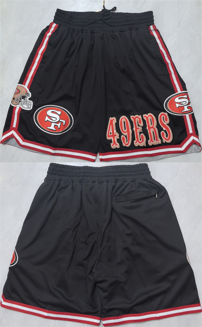 Men's San Francisco 49ers Black Shorts (Run Small)