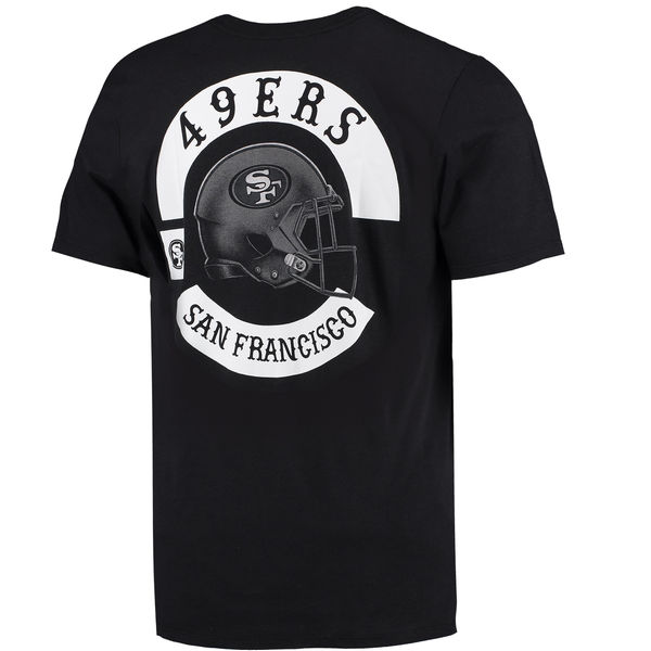 Men's San Francisco 49ers Nike Black Helmet Tri Blend T-Shirt2 Men's San Francisco 49ers Nike Black Helmet Tri Blend T-Shirt2