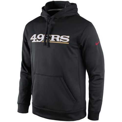 Men's San Francisco 49ers Nike Black KO Wordmark Essential Performance Hooodie Men's San Francisco 49ers Nike Black KO Wordmark Essential Performance Hooodie