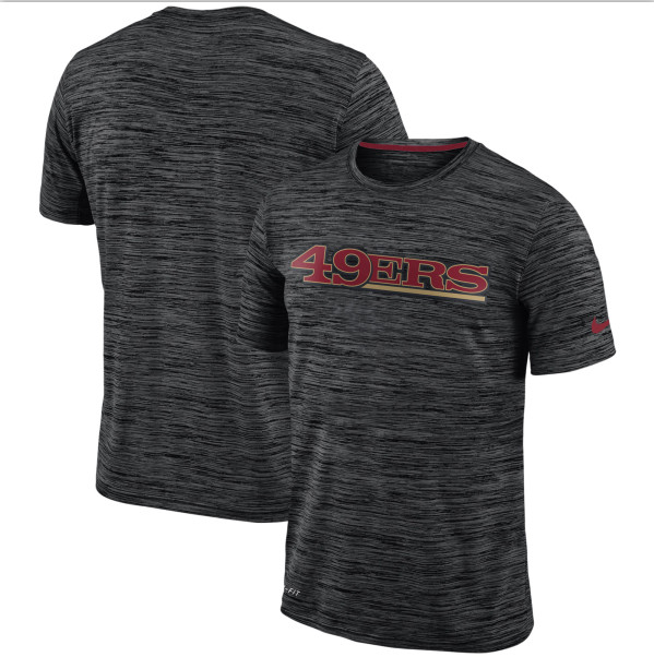 Men's San Francisco 49ers Nike Black Velocity Performance T-Shirt Men's San Francisco 49ers Nike Black Velocity Performance T-Shirt