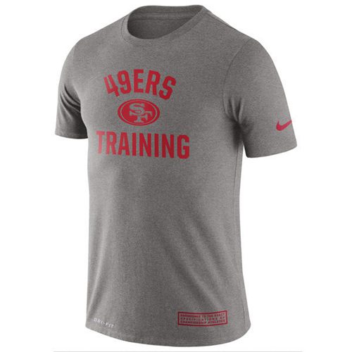 Men's San Francisco 49ers Nike Heathered Gray Training Men's San Francisco 49ers Nike Heathered Gray Training