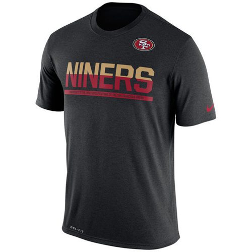 Men's San Francisco 49ers Nike Practice Legend Performance T-Shirt Black Men's San Francisco 49ers Nike Practice Legend Performance T-Shirt Black
