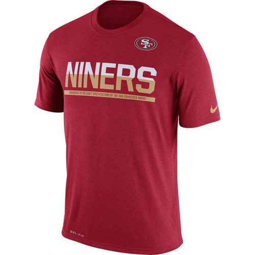Men's San Francisco 49ers Nike Practice Legend Performance T-Shirt Red Men's San Francisco 49ers Nike Practice Legend Performance T-Shirt Red