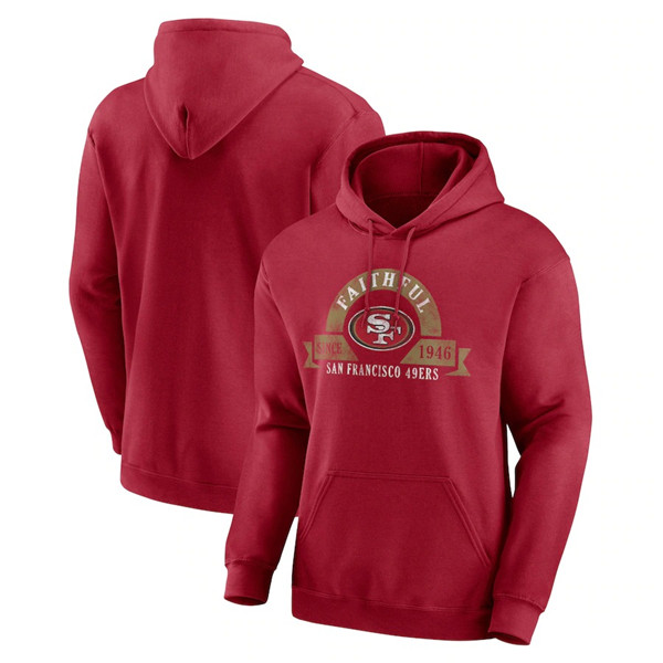 Men's San Francisco 49ers Red Pullover Hoodie Men's San Francisco 49ers Red Pullover Hoodie